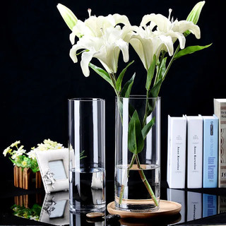 Lọ hoa thủy tinh/ trụ tròn thủy tinh rộng 10cm x cao 20cm