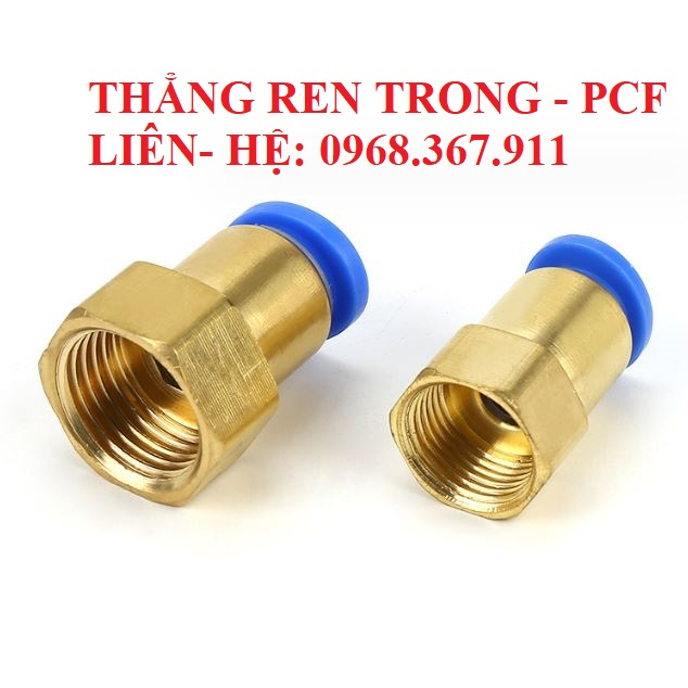 Đầu cút nối thẳng ren trong khí nén phun sương PCF các cỡ