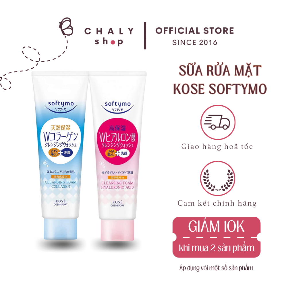 Sữa Rửa Mặt Tẩy Trang Kose Softymo Cleansing Wash 190g Nhật Bản