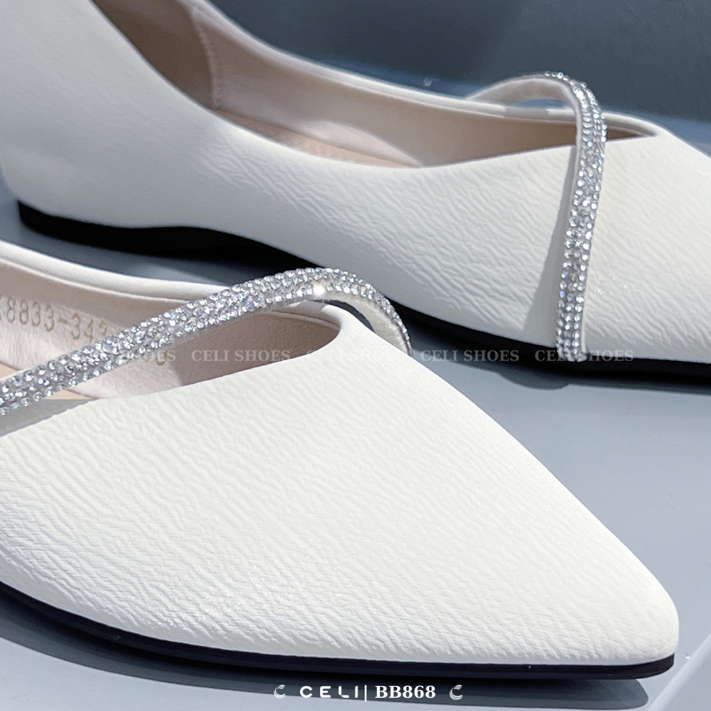 Giày búp bê nữ Celi Shoes bệt da sần BB868