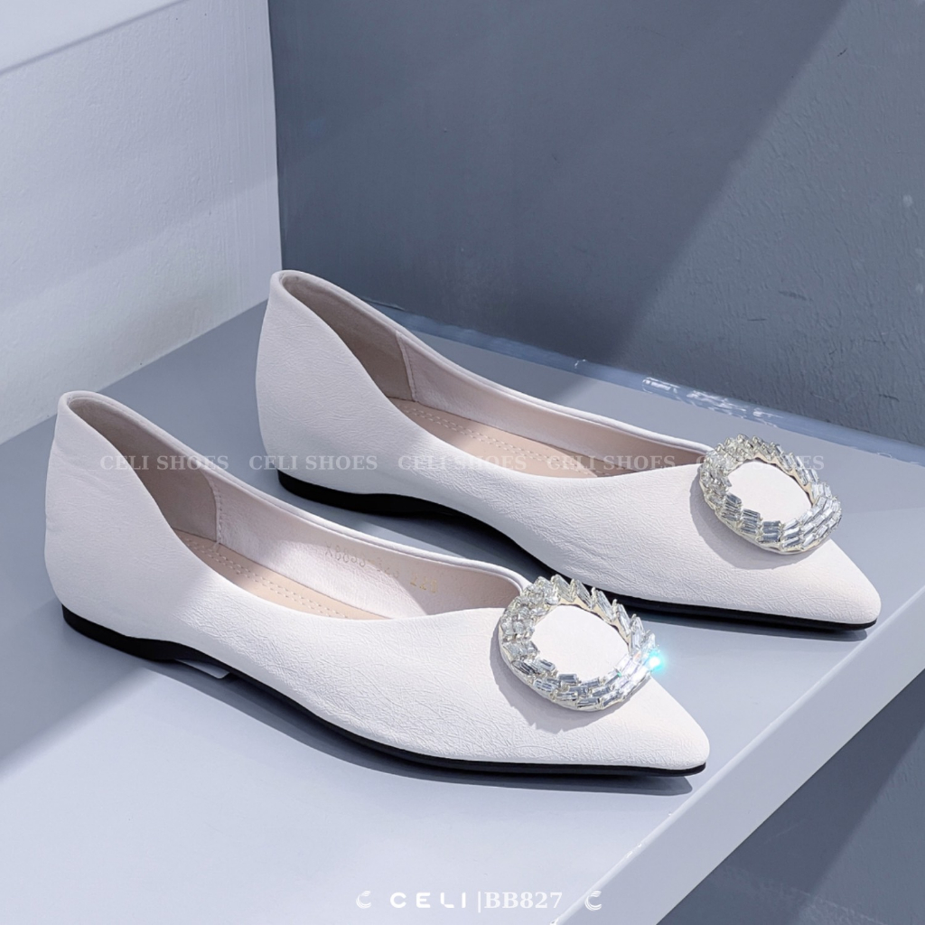 Giày búp bê nữ Celi Shoes 1p bệt da trơn BB827