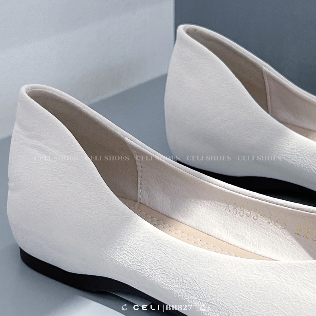 Giày búp bê nữ Celi Shoes 1p bệt da trơn BB827