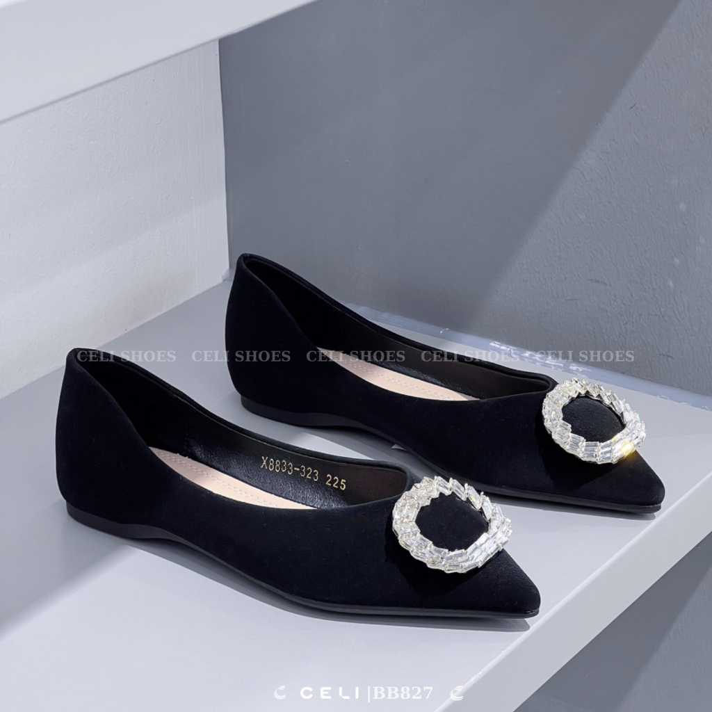 Giày búp bê nữ Celi Shoes 1p bệt da trơn BB827