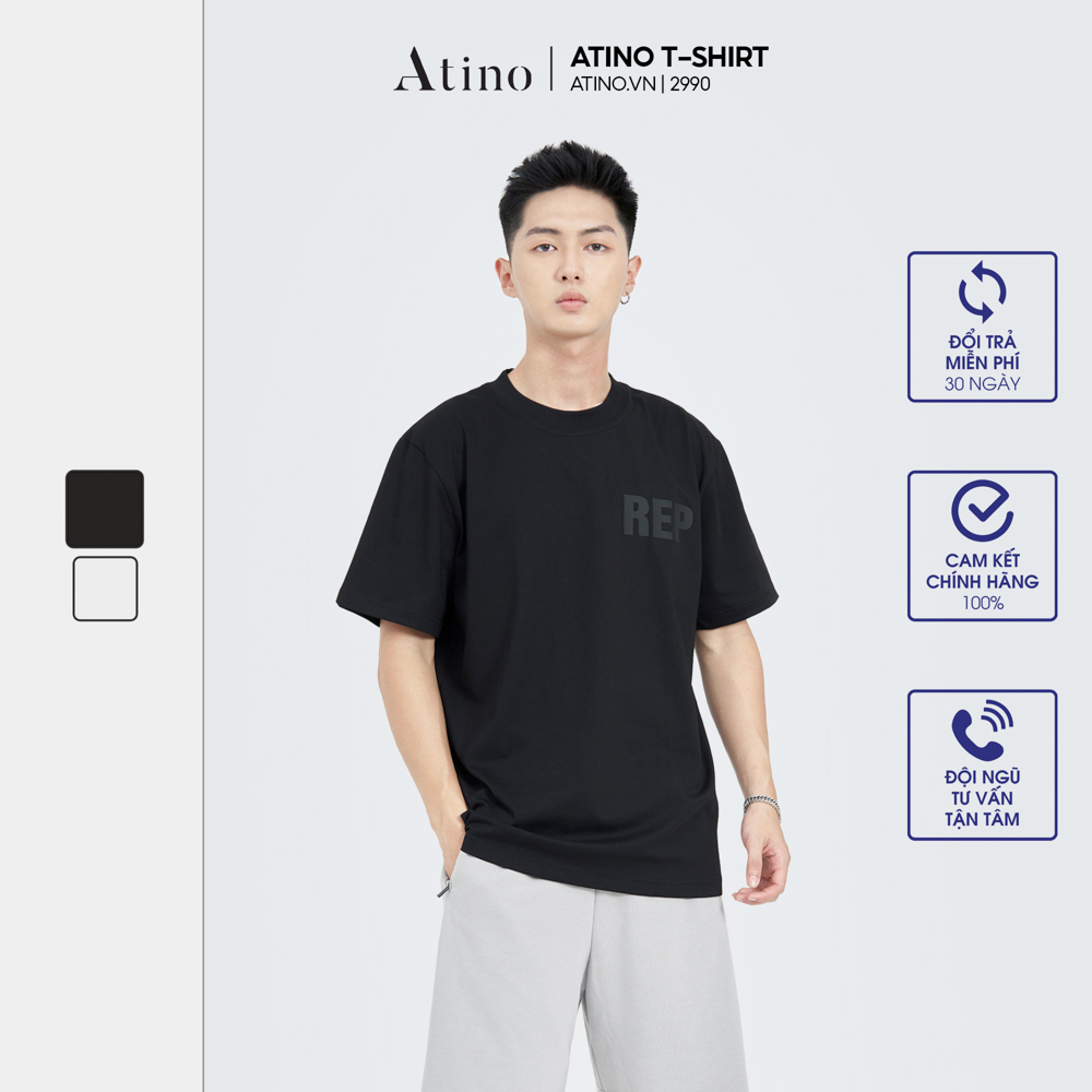 Áo Phông Tay Ngắn Cổ Tròn ATINO chất liệu Cotton thoáng mát bền form Regular APP2.2990