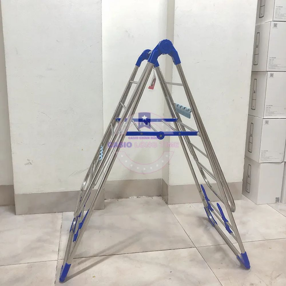 Giàn phơi quần áo chữ A inox cao cấp kiểu dáng Hàn Quốc Kèm Phụ Kiện Phơi Giầy-Túi Xách, Giá Chữ A Gấp Gọn Thông Minh
