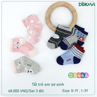   0-3T  Set 3 đôi tất trẻ em Dokma thu đông cho bé tất noel DS461 DS462 DS464 DS361 DS363 DS662 DS660 DS669 DS670 