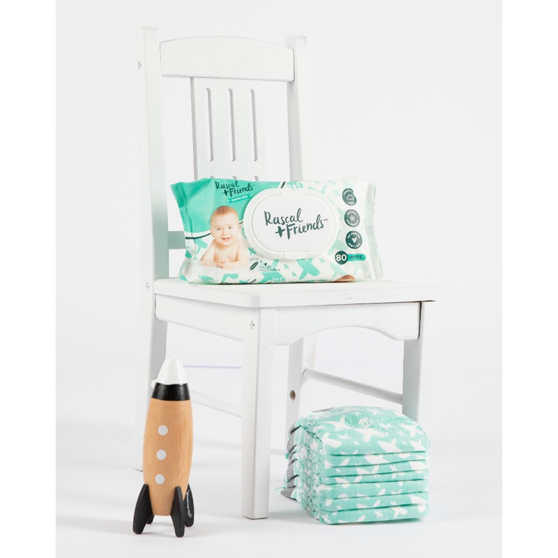 Khăn ướt Racal& Friend 80 miếng dịu nhẹ an toàn cho bé