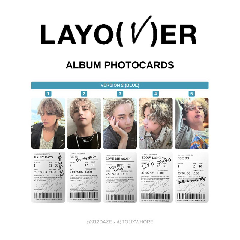 ALBUM LAYOVER- V BTS BỘ ẢNH CHÍNH HÃNG