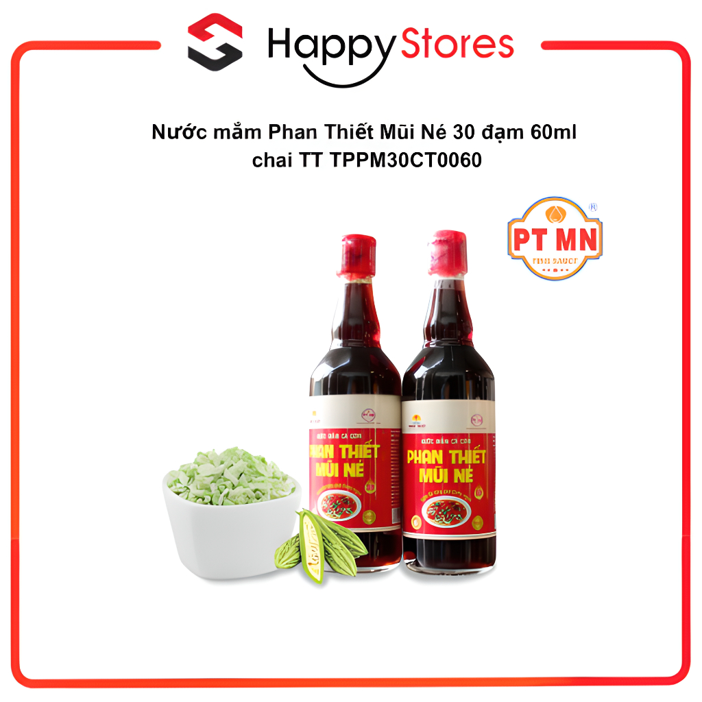 Nước mắm Phan Thiết Mũi Né 30 đạm 60ml chai TT TPPM30CT0060