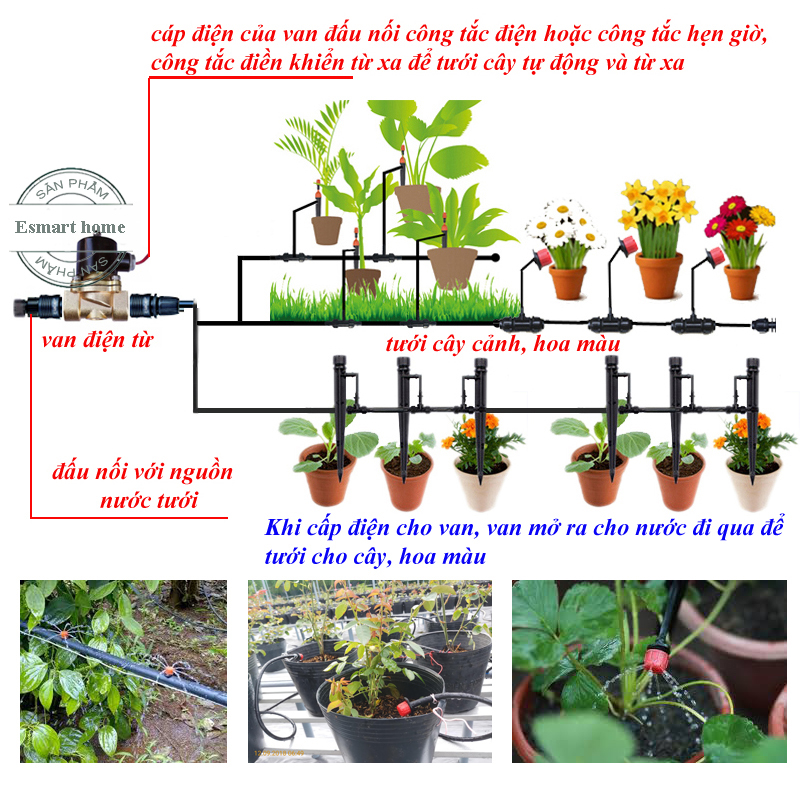 Van điện từ phi 21mm/220v/ thường đóng thân van bằng đồng - Esmarthome