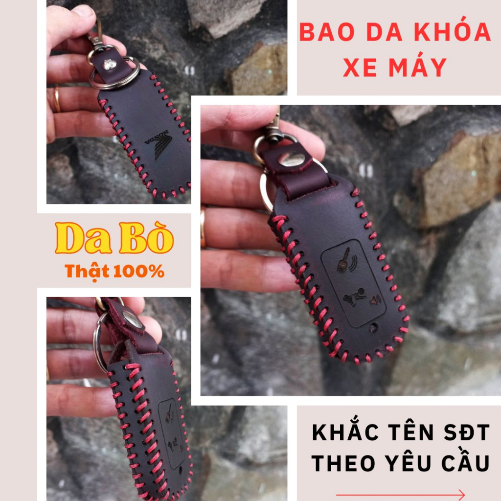 Bao Da Chìa Khóa Xe Máy, ốp chìa khoá smartkey, bọc chìa khóa vision, lead