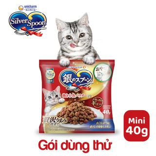Thức ăn hạt cho mèo Silver spoon unicharm Nhật gói dùng thử 200g