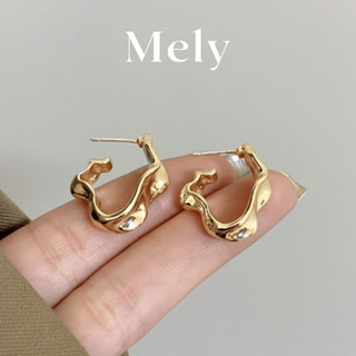 Bông tai mạ vàng phong cách hàn quốc cá tính hiện đại dành cho nữ - Mely D20