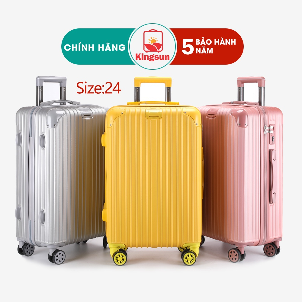 Vali du lịch Kingsun Vali kéo nhựa cao cấp KS-033 Size24inch CHỐNG VA ĐẬP BÀO HÀNH 5 NĂM