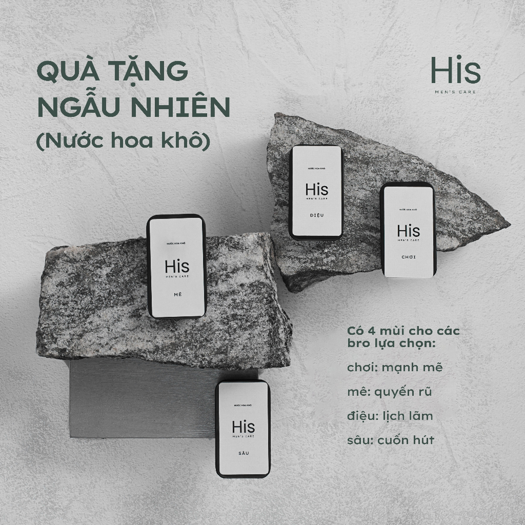 ( QUÀ TẶNG KHÔNG BÁN ) Nước hoa khô His men's care