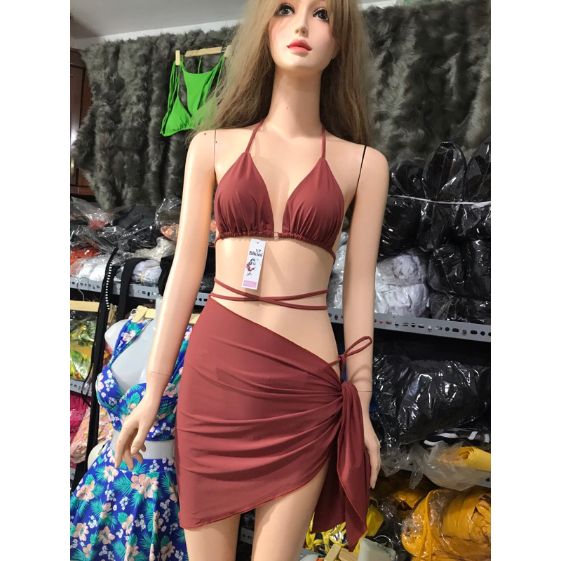 BIKINI 3 mảnh màu đen . đính khoen nhỏ hot. HÌNH THẬT | BigBuy360 - bigbuy360.vn