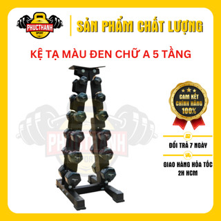 Kệ tạ màu đen chữ A 5 tầng