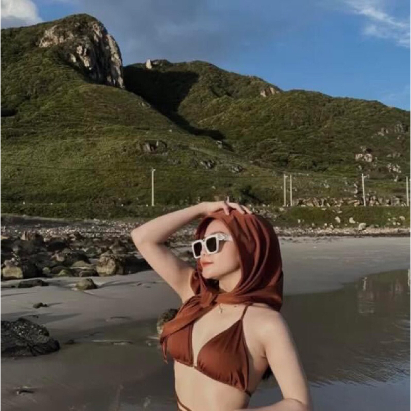 BIKINI 3 mảnh màu đen . đính khoen nhỏ hot. HÌNH THẬT | BigBuy360 - bigbuy360.vn