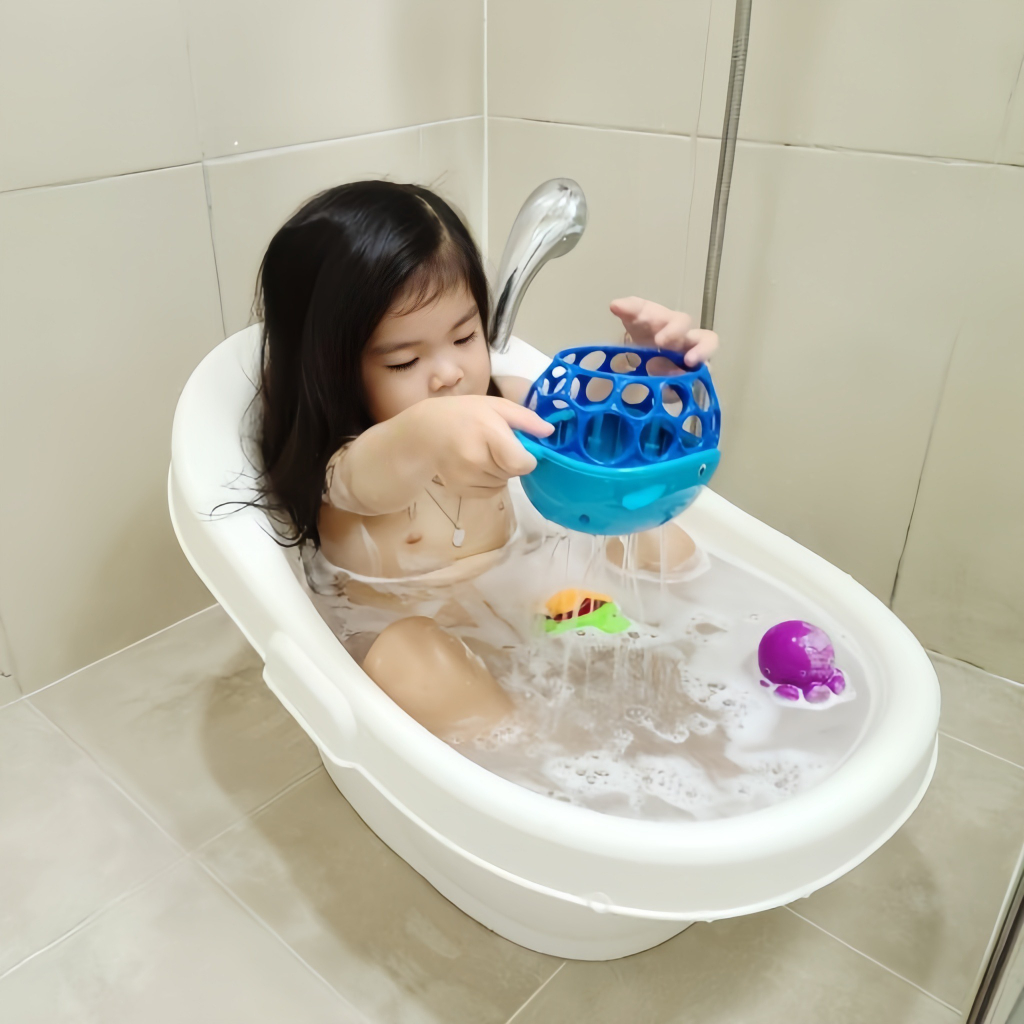 Bồn tắm cao cấp cho bé từ 3 tháng tuổi trở lên có nhiệt kế tự động đo nhiệt độ nước nhập khẩu Budsia HQ