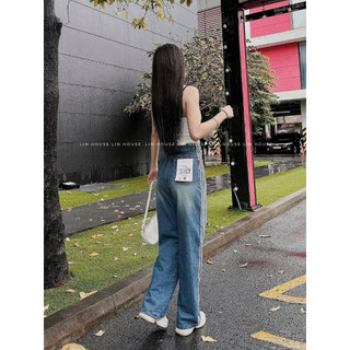 JEAN BA SỌC XANH ĐẬM