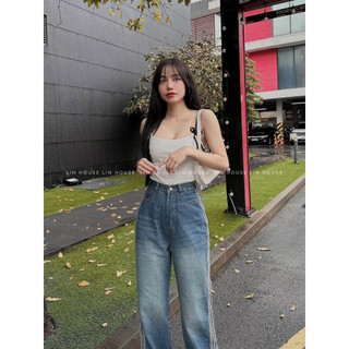 JEAN BA SỌC XANH ĐẬM