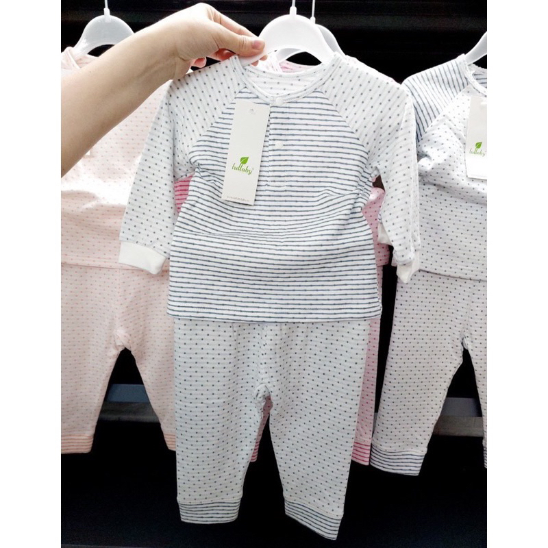 Bộ dài tay cotton bổ nẹp, raglan bé trai / bé gái Lullaby NH209V