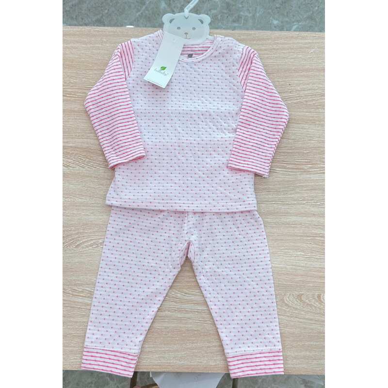 Bộ dài tay cotton bổ nẹp, raglan bé trai / bé gái Lullaby NH209V