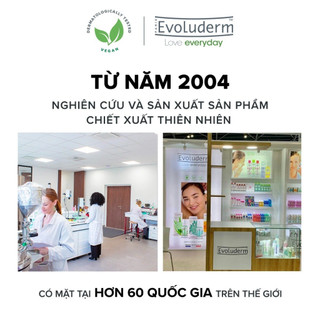 Dầu gội tóc dầu Evoluderm không Silicon giúp tóc hết bết dính, hỗ trợ giảm gàu 400ml (QT)