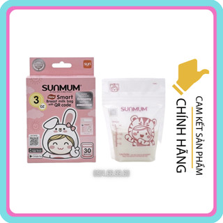 (MÀU HỒNG) Túi trữ sữa SunMum Thái Lan không BPA 50 chiếc