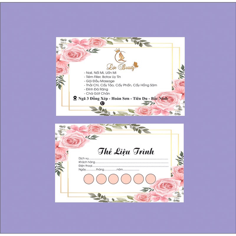 Thẻ tích điểm dành cho các ngành spa- nail - da - trà sữa