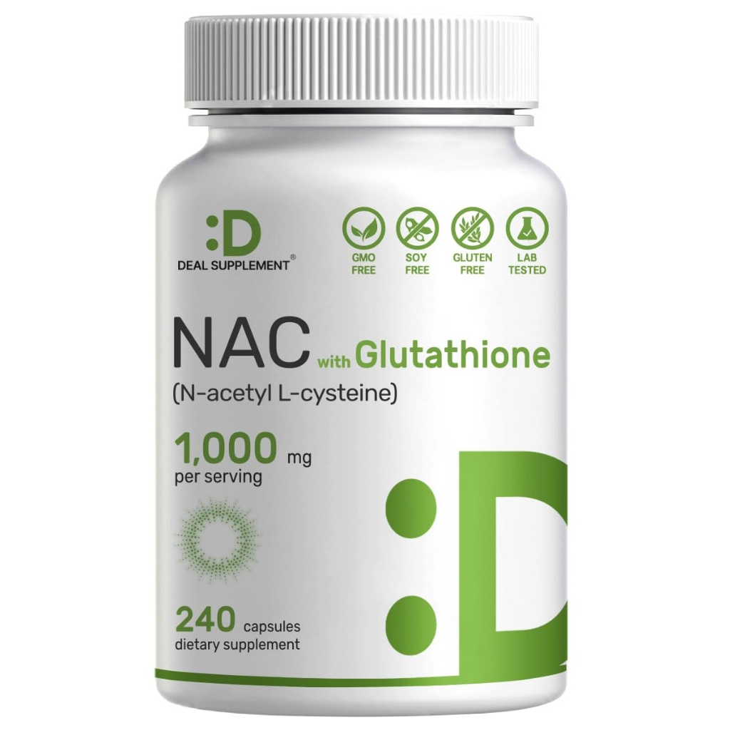Viên Giải Độc Gan và Trắng Da Deal Supplement NAC + Glutathione 240 Viên