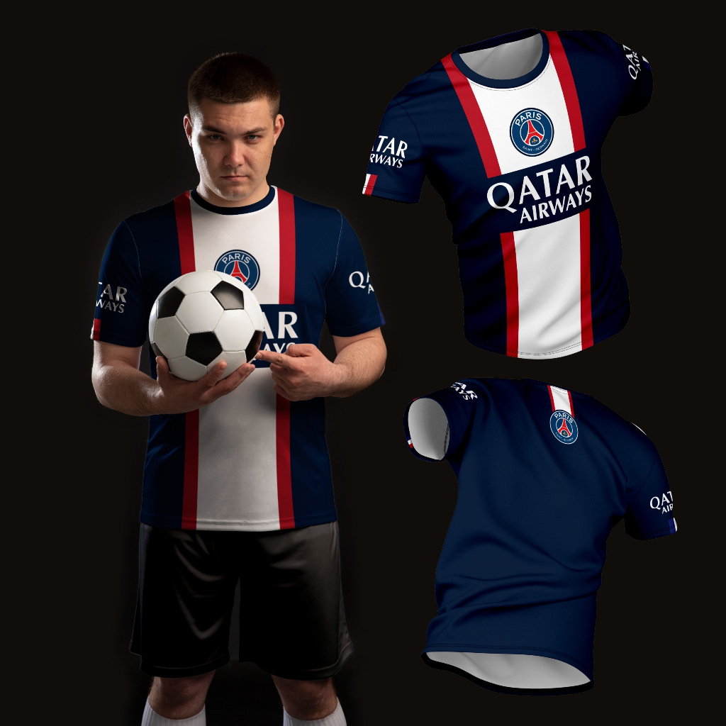 Áo Bóng Đá Unisex  PSG - Miami - Man City - Juve - Barca - MU Chất Thun Thoáng Mát