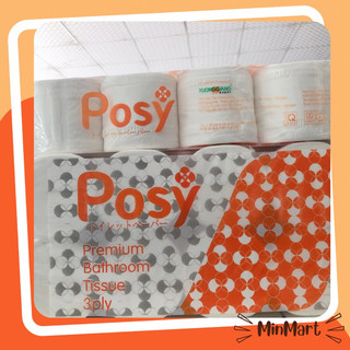 Bịch 10 cuộn giấy vệ sinh cao cấp posy 3 lớp