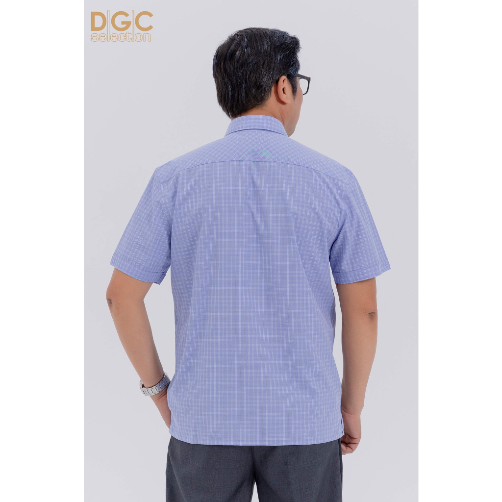Áo sơ mi ngắn tay nam trung niên DGCs - chất vải bamboo mềm mịn mươt và chống nhăn - SASNBC61M