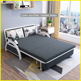Giường Sofa Đa Năng Gấp Gọn Thành Ghế Sofa - Ghế Sofa Giường Thông Minh Thiết Kế Hiện Đại. Tặng Kèm 2 Gối