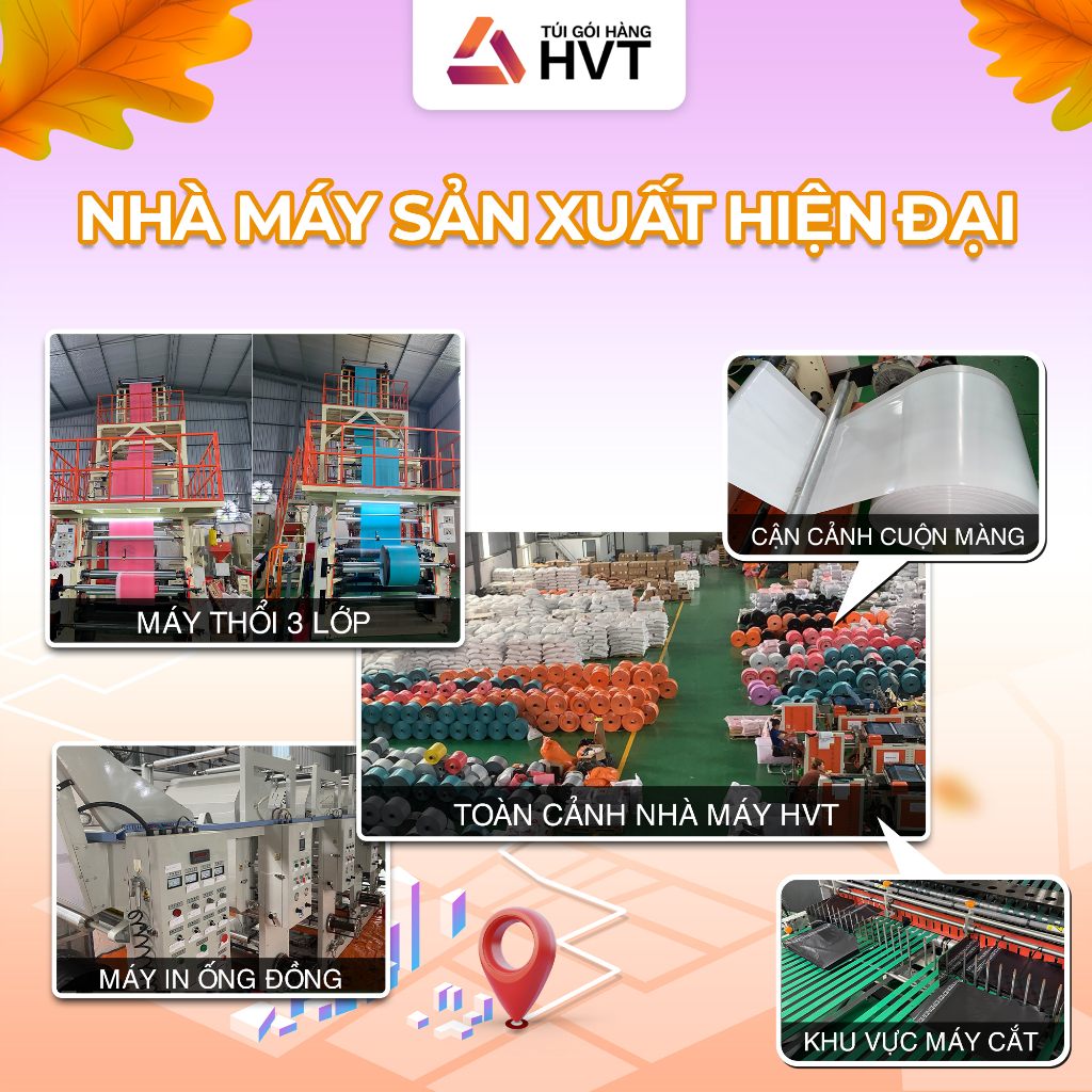 Túi Đóng Hàng Niêm Phong NHUAHVT size 35*45cm Cuộn 100 Túi Gói Hàng Chuyển Phát Nhanh