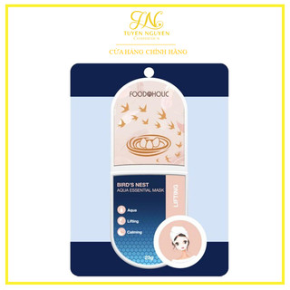 Mặt nạ cấp ẩm dưỡng sáng, tăng độ đàn hồi foodaholic bird's nest aqua essential mask 23g - bird's nest