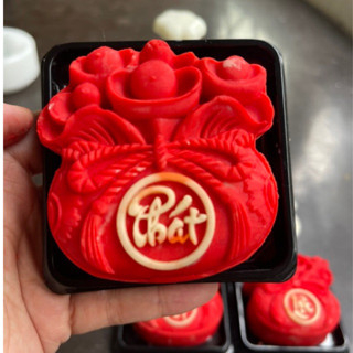 Khuôn lò xo túi tiền chữ Phát-Tài-Lộc làm bánh trung thu 150g