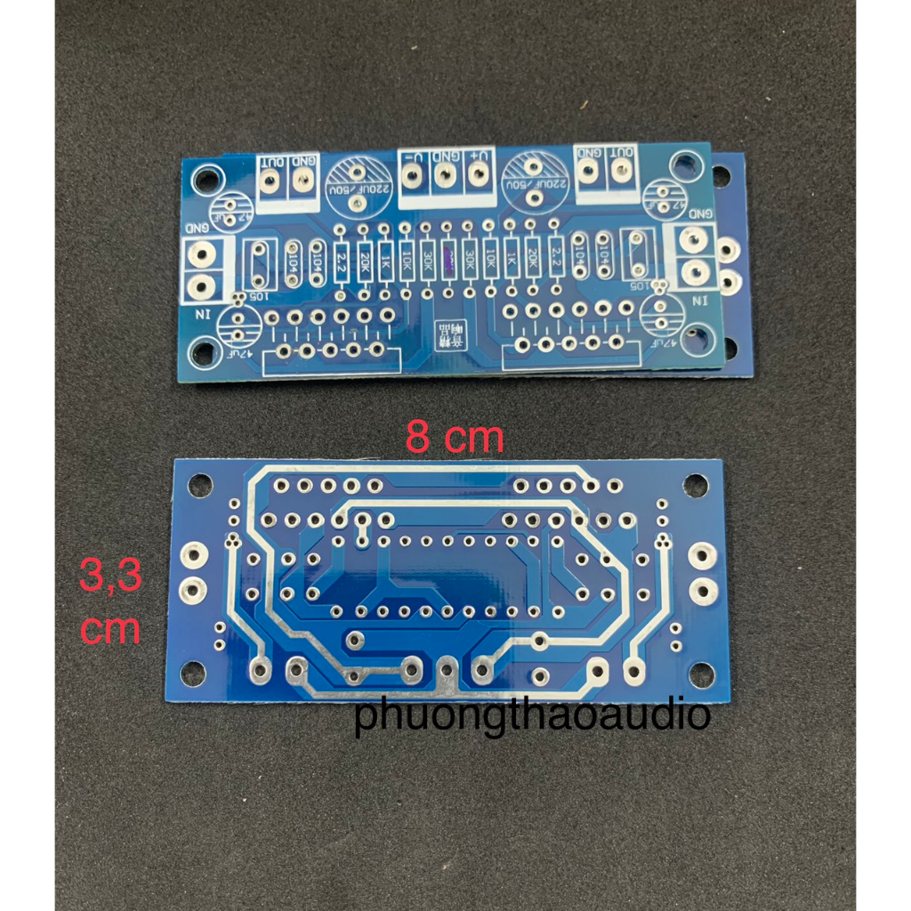 Mạch 2xLM3886 stero, pcb stero lm3886x2