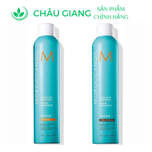 Chính hãng - Gôm Xịt Giữ Nếp Tóc Moroccanoil Finish Strong Luminous 330ml