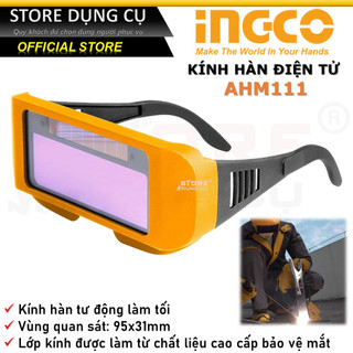 Kính hàn tự động ingco ahm111 kính hàn điện tử tự động làm tối, kính hàn điện tử kapusi k-0231-35