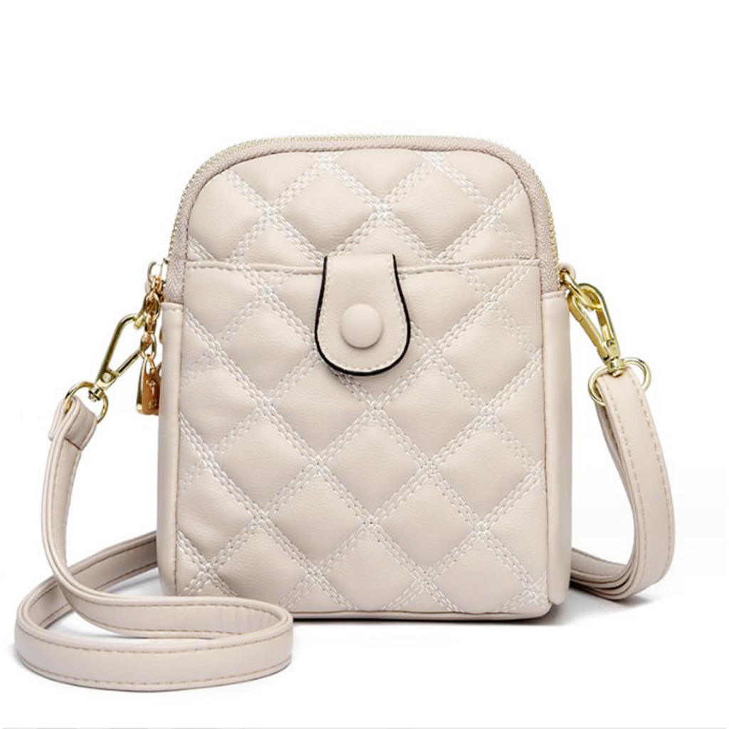 Túi xách nữ đeo chéo sành điệu túi đựng điện thoại thiết kế thêu khuy tinh tế Thanhthushop68 793