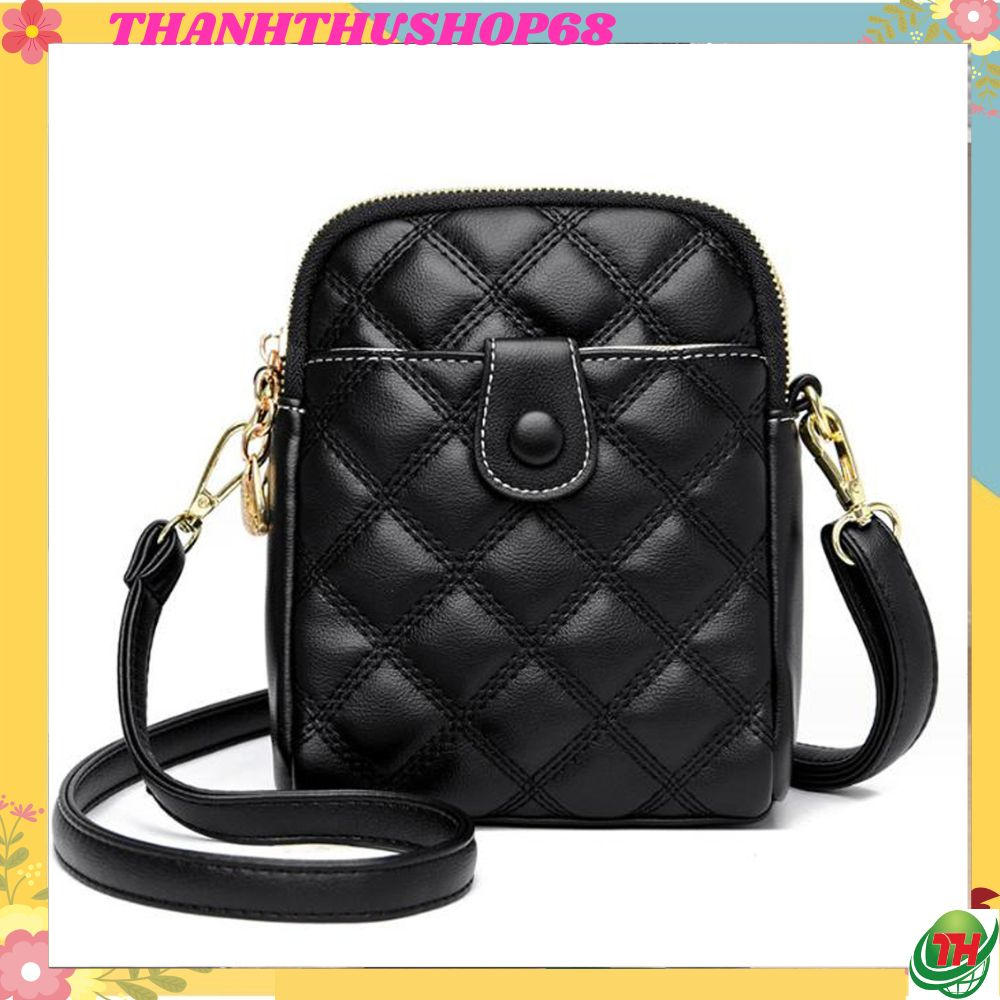 Túi xách nữ đeo chéo sành điệu túi đựng điện thoại thiết kế thêu khuy tinh tế Thanhthushop68 793