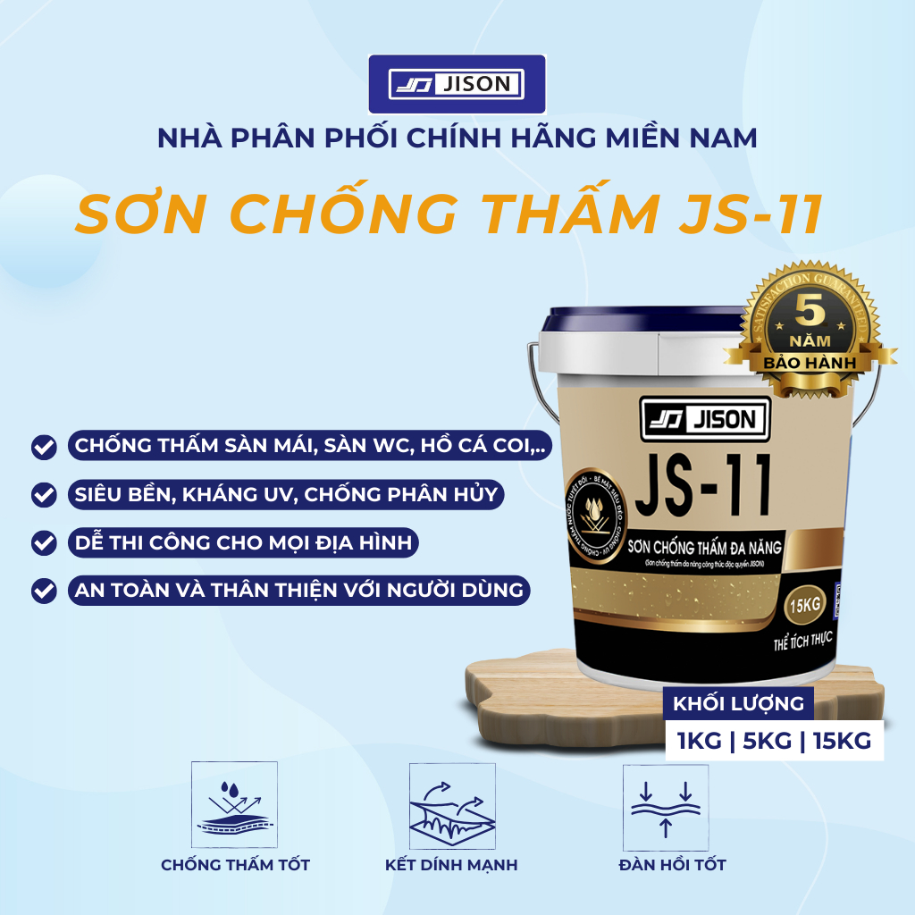 Sơn chống thấm 2 thành phần JS-11 (lon 1kg - 5kg)