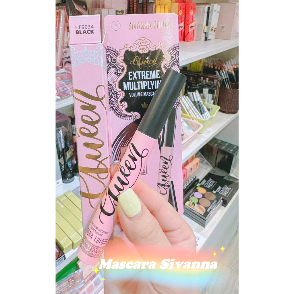 Mascara, Chuốt Mi SIVANNA COLOR QUEEN Extreme Multiplying Volume Mascara HF9034 Thái Lan