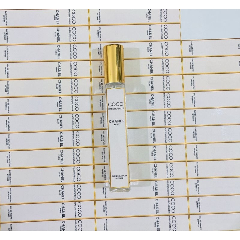 39 Tem chiết nước hoa 10ml - thiết kế theo yêu cầu - Đã cắt sẵn, siêu dính, nét đẹp