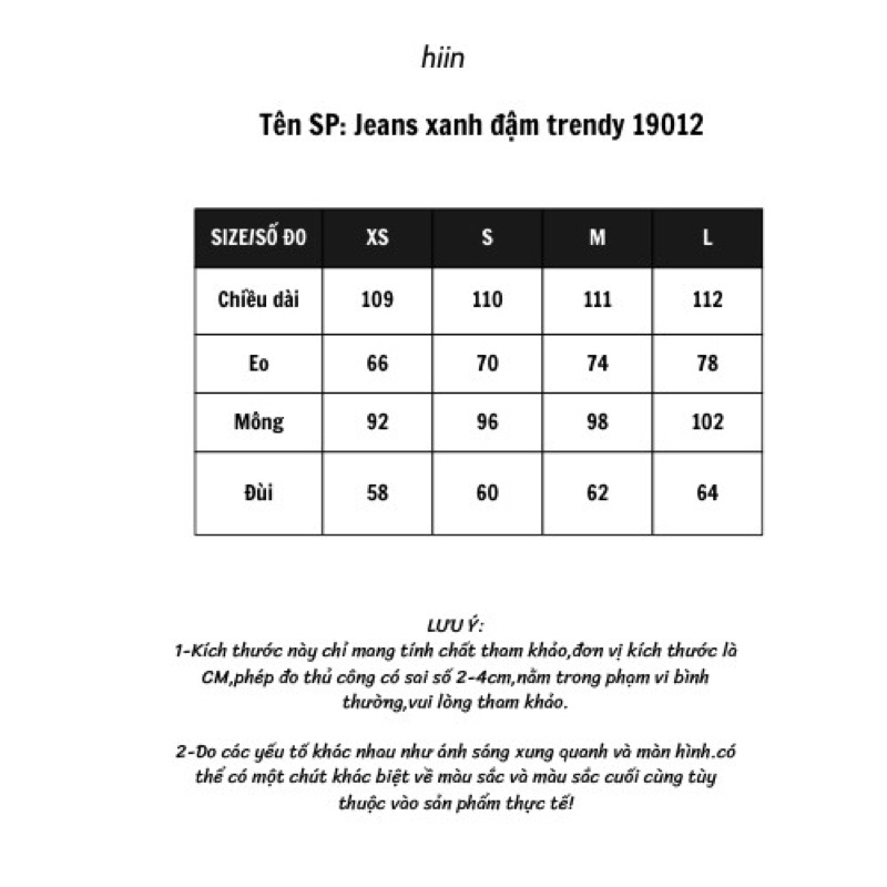 Jeans xanh đậm trendy 19012