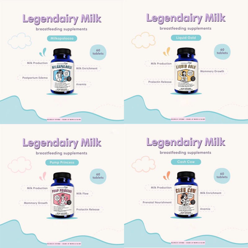 Viên uống lợi sữa hữu cơ Legendairy Milk Mỹ 60 viên