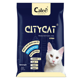 CÁT VỆ SINH CITYCAT DÀNH CHO THÚ CƯNG MÈO HƯƠNG CHANH 8L(KHÔNG BỤI,KHÔNG DÍNH CHẬU,KHỬI MÙI...)