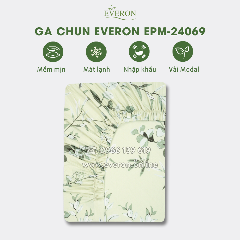 Ga chun bọc đệm Everon EPM24069 chất liệu Modal màu be